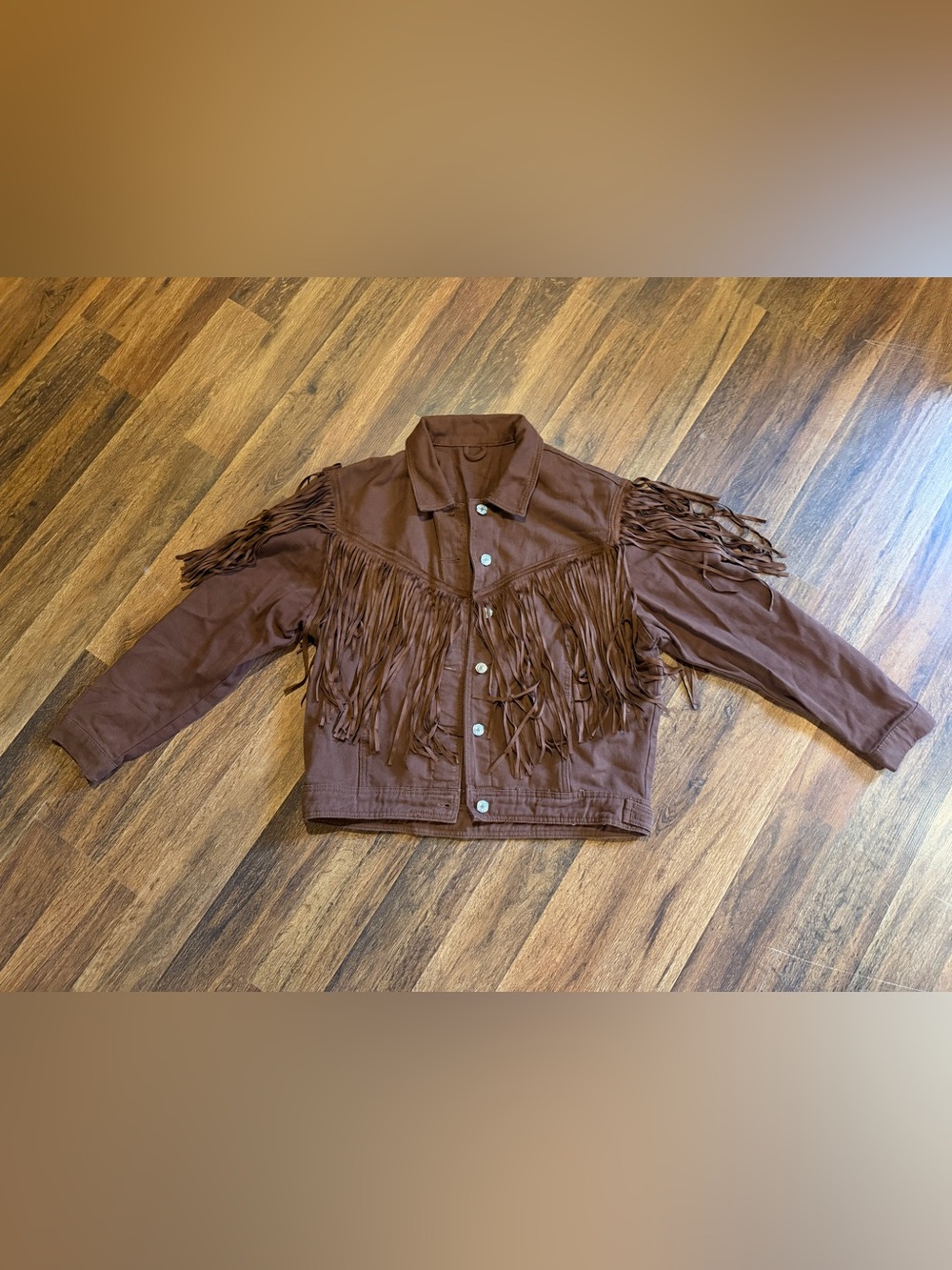 Women's Brown Western Fringe Jacket Size M